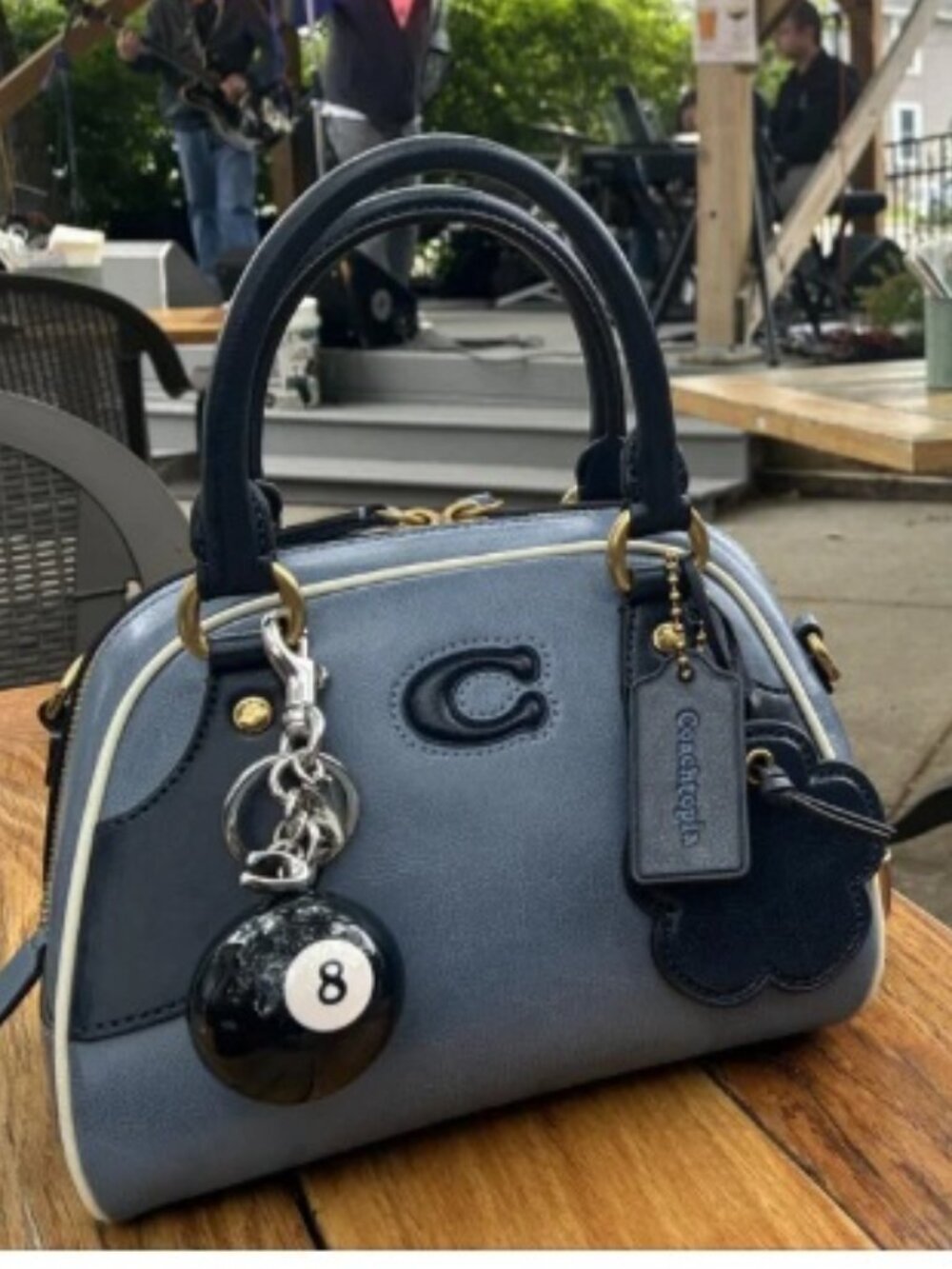 Coach Eight Ball Bag Charm CEA15